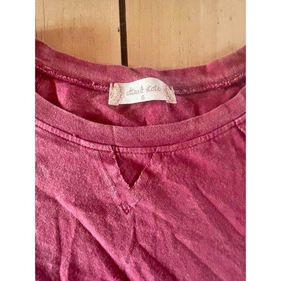 Altard state women’s blouse, bell sleeves. Distressed look with lace trim. Small - Picture 2 of 4